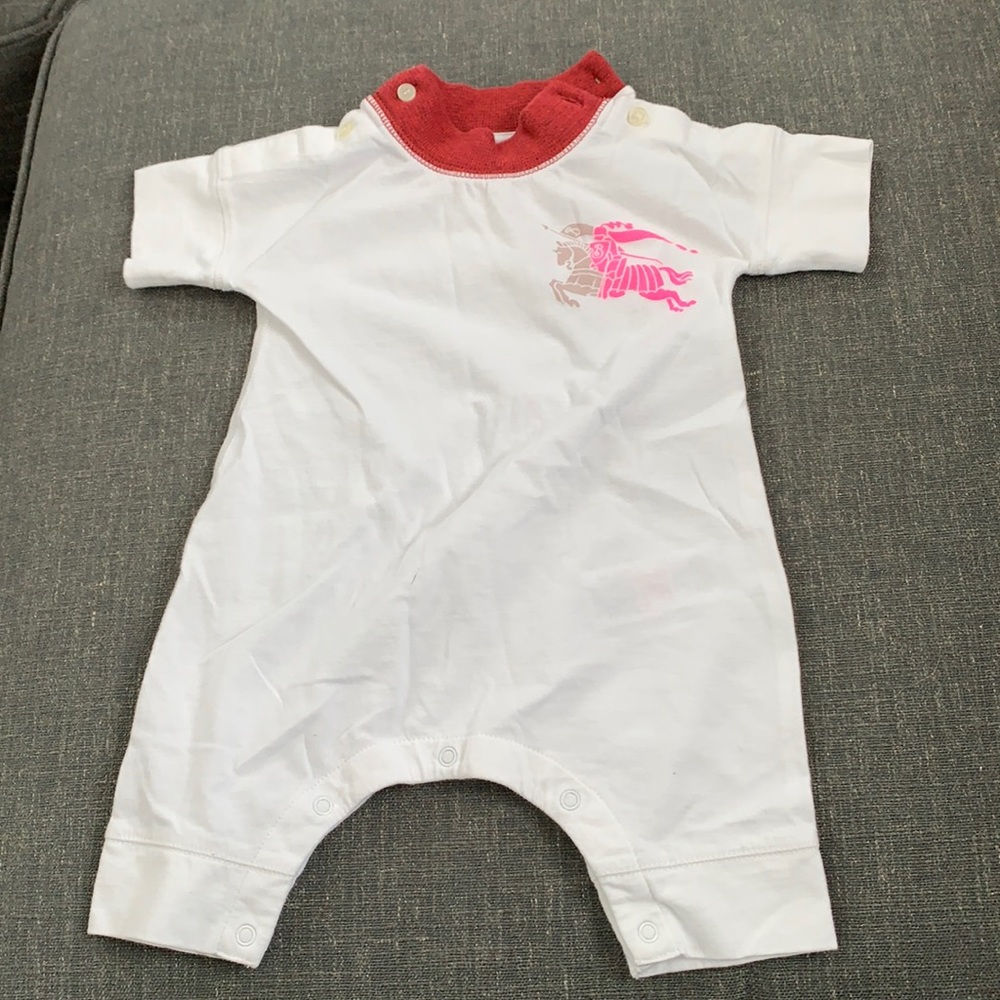 Burberry 3m baby romper, nwot